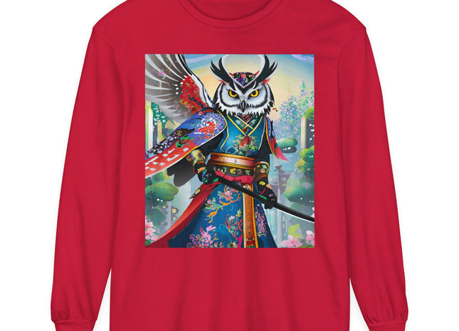 Cyberpunk Samurai Owl Long Sleeve T-Shirt