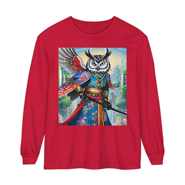 Cyberpunk Samurai Owl Long Sleeve T-Shirt