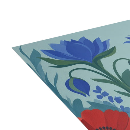 🌺✨ The Lady Of The Midnight Poppies Greeting Card – Art Deco Floral Elegance