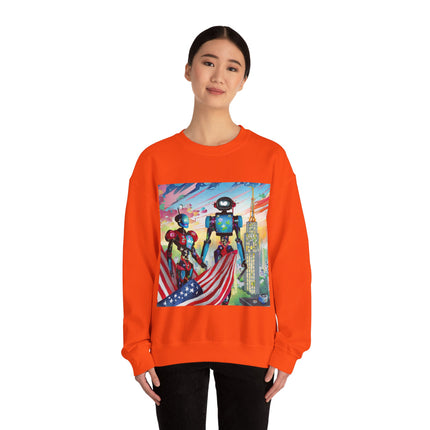 High Fashion Cyberpunk CIA Robots Unisex Heavy Blend™ Crewneck Sweatshirt