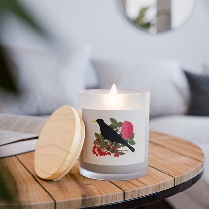 Blackbird & Rose Frosted Glass Candle