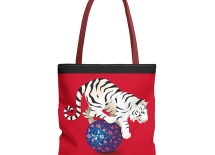 Majestic White Tiger on a Celestial Journey Tote Bag (AOP)
