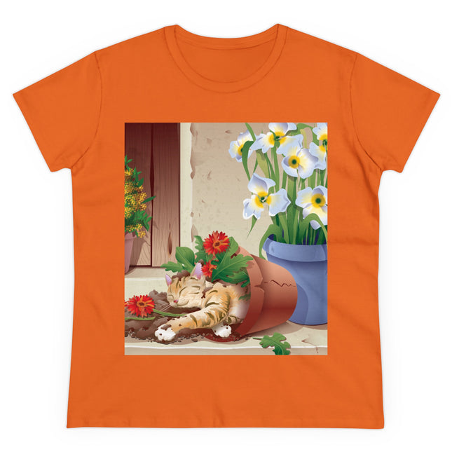 Blooming Serenity Women's Midweight Cotton Tee