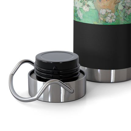 Roses by Vincent Van Gogh Copper Vacuum Insulated Bottle, 22oz