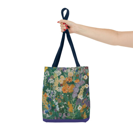 Flowers on the Mountain by August Babberger Tote Bag (AOP)