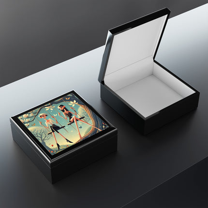 Whispers on the Spring Swing Jewelry Box – Elegant Spring Reverie