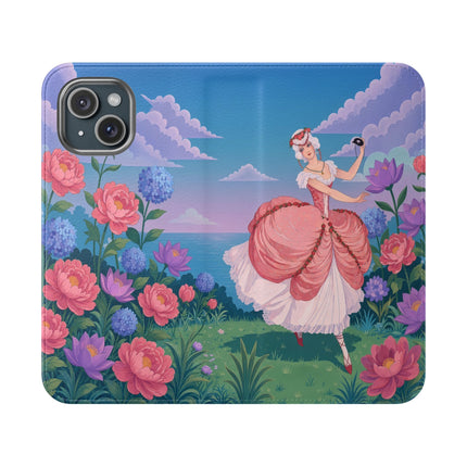 🌸🩰 The Garden Dancer Flip Case – Art Deco Floral Whimsy