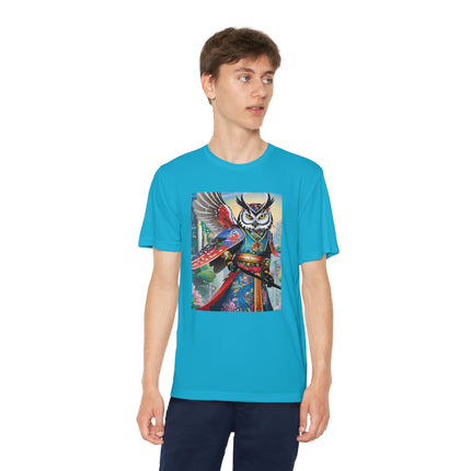 Cyberpunk Samurai Owl Youth Competitor Tee