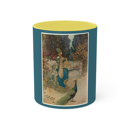 Preziosa in the Garden by Warwick Goble Colorful Mugs, 11oz