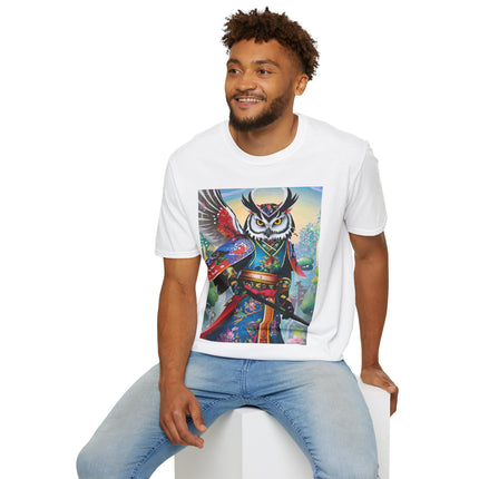 Cyberpunk Samurai Owl Softstyle T-Shirt
