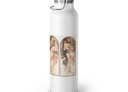 The Seasons by Alphonse Maria Mucha Copper Vacuum Insulated Bottle, 22oz