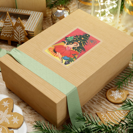 Art Deco Christmas Enchantment Kiss-Cut Stickers (4 Sizes)
