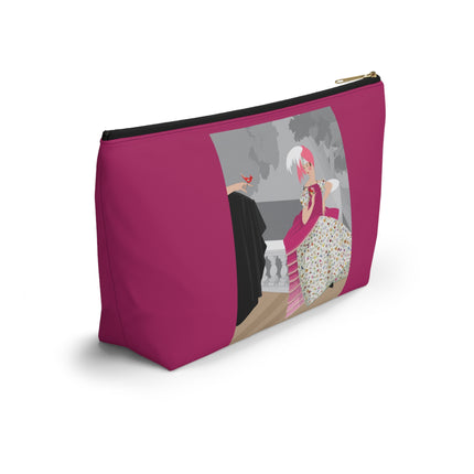 The Red Bird Cosmetic Bag – Graceful Storybook Charm & Quiet Mystery