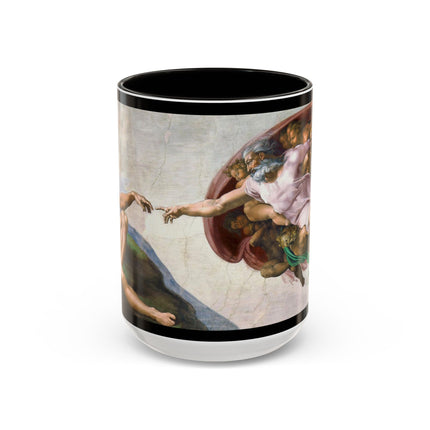 The Creation of Adam by Michelangelo Buonarroti Colorful Mugs (11oz, 15oz)