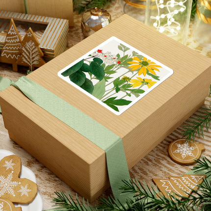 Clerodendrum & Rudbeckia Flower by Tanigami Kônan Kiss-Cut Stickers (4 Sizes)