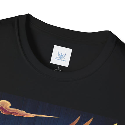 Flame-Winged Horse at Sunset Softstyle T-Shirt