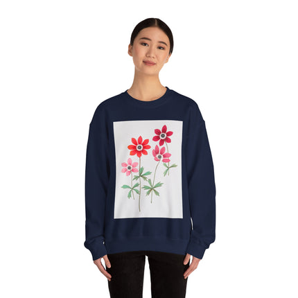 Anemoon, Anemone by Anselmus Boëtius de Boodt Heavy Blend™ Crewneck Sweatshirt