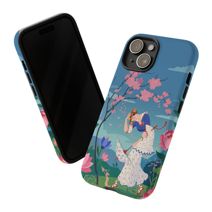🌸☂️ The Lady Of The Falling Blossoms Phone Case – Art Deco Garden Whimsy