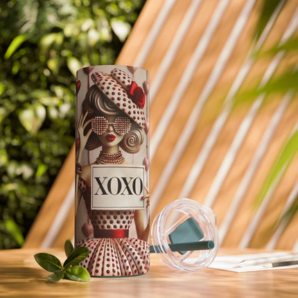 Fashionably Yours, XOXO Skinny Matte Tumbler, 20oz