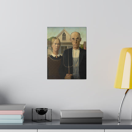 American Gothic by Grant Wood Matte Canvas, Stretched, 0.75"
