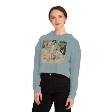 Les Femmes Fatales by Gerda Wegener Women’s Cropped Hooded Sweatshirt