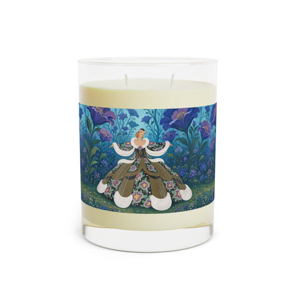 💜🌸 The Enchanted Twilight Flower Garden Scented Candle – Art Deco Floral Elegance