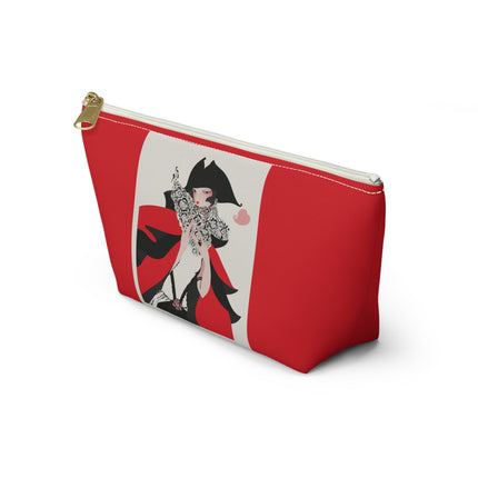 Crimson Masquerade Cosmetic Bag – Dramatic Grace & Bold Elegance