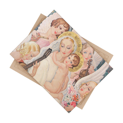 Madonna with Child Surrounded by Musical Angels by Gerda Wegener Ceramic Tile
