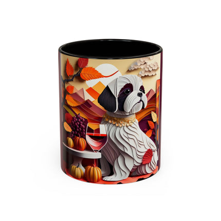 Shih Tzu at an Autumn Colorful Mugs (11oz, 15oz)