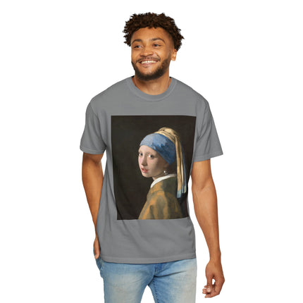 Girl with a Pearl Earring by Johannes Vermeer Unisex Garment-Dyed T-shirt