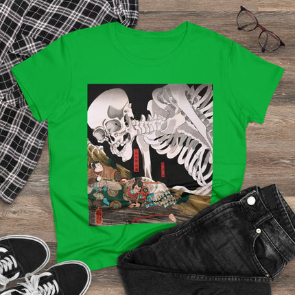 Mitsukuni Defying the Skeleton Spectre by Utagawa Kuniyoshi Women's Midweight Cotton Tee