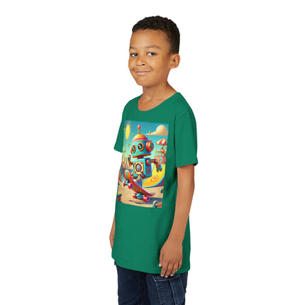 Skate Park Robot Youth Short Sleeve Tee