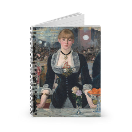 A Bar at the Folies-Bergère by Edouard Manet Spiral Notebook - Ruled Line