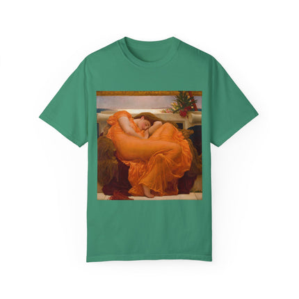 Flaming June by Frederic Leighton Unisex Garment-Dyed T-shirt