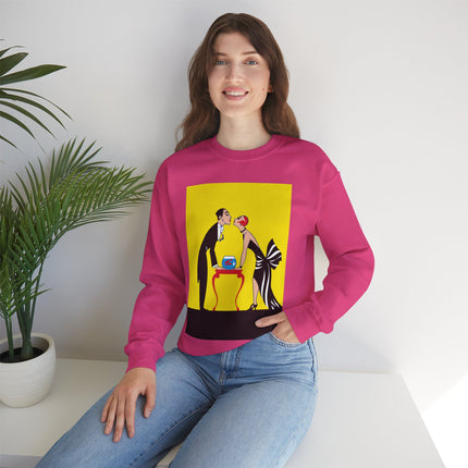 A Moment of Elegance: A Passionate Embrace Amidst Golden Splendor Heavy Blend™ Crewneck Sweatshirt