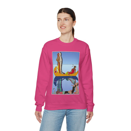 Le long du Missouri (Indian couple on the Missouri River) by George Barbier Heavy Blend™ Crewneck Sweatshirt