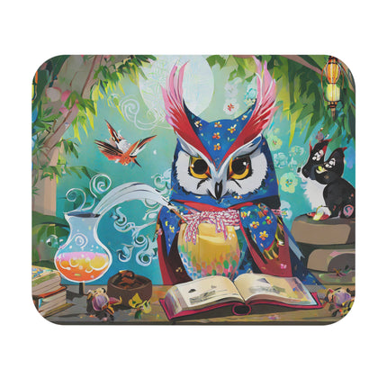 Owl's Magical Workshop Mouse Pad, Rectangle