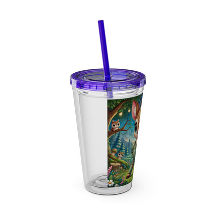 Fawn Defender Sunsplash Tumbler with Straw, 16oz