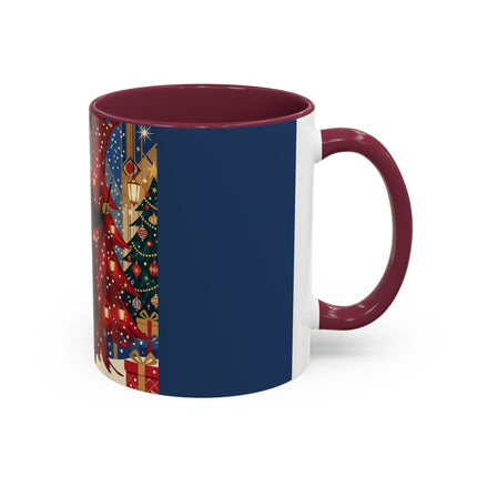 🎩🎄 Christmas Eve Promenade Colorful Mug – Art Deco Holiday Elegance