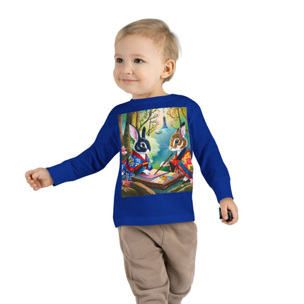 Fairy Animals Writing Wishes Toddler Long Sleeve Tee