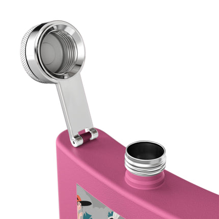 Celestial Masquerade Stainless Steel Flask – Theatrical Elegance & Floating Whimsy
