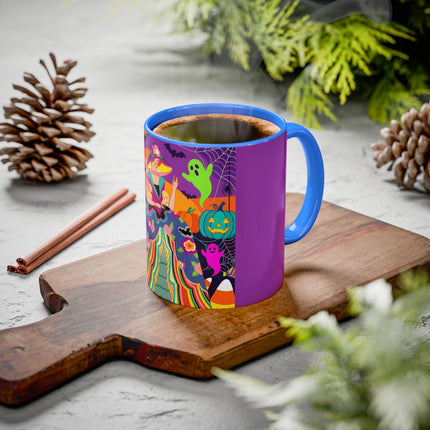 🌈👻 The Rainbow Ghost Masquerade Colorful Mug – Colorful Halloween Charm