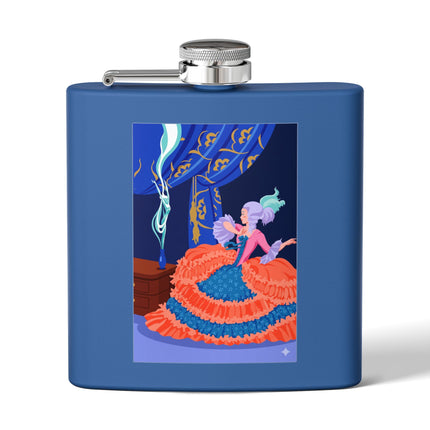 Rococo Stage Siren Flask – Theatrical Grace & Elegant Drama