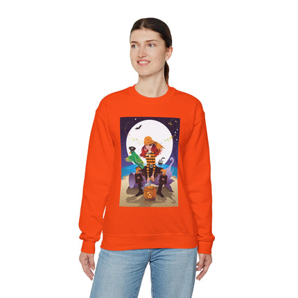 Moonlit Pirate Halloween Unisex Heavy Blend™ Crewneck Sweatshirt