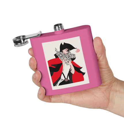 Crimson Masquerade Flask – Dramatic Grace & Bold Elegance