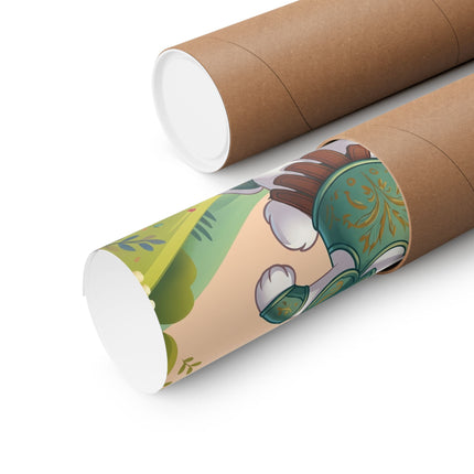 🐇⚔️ Rabbit Gladiator Matte Vertical Poster – Courage, Adventure & Meadow Heroics