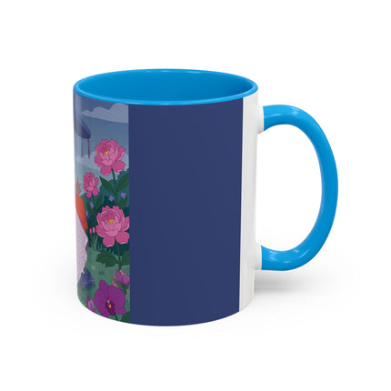 The Lady Of The Garden Tea Party Colorful Mugs – Art Deco Floral Elegance