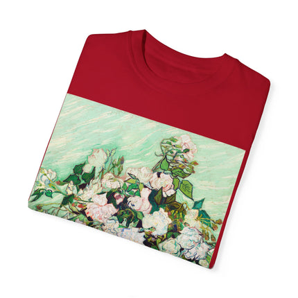Roses by Vincent Van Gogh Unisex Garment-Dyed T-shirt