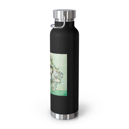 Roses by Vincent Van Gogh Copper Vacuum Insulated Bottle, 22oz