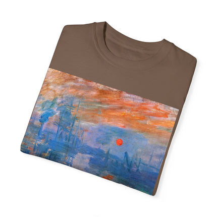 Sunrise by Claude Monet Unisex Garment-Dyed T-shirt